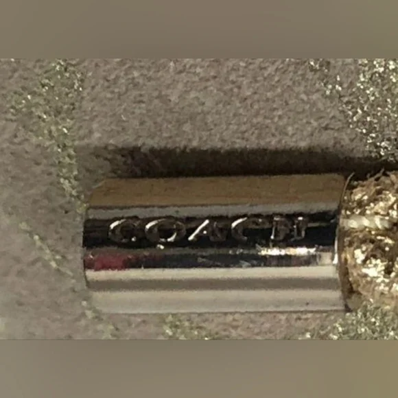 Coach Women's Darlene Tan/Gold Suede Signature Slide Slippers Size 9 NWOT - Picture 10 of 11